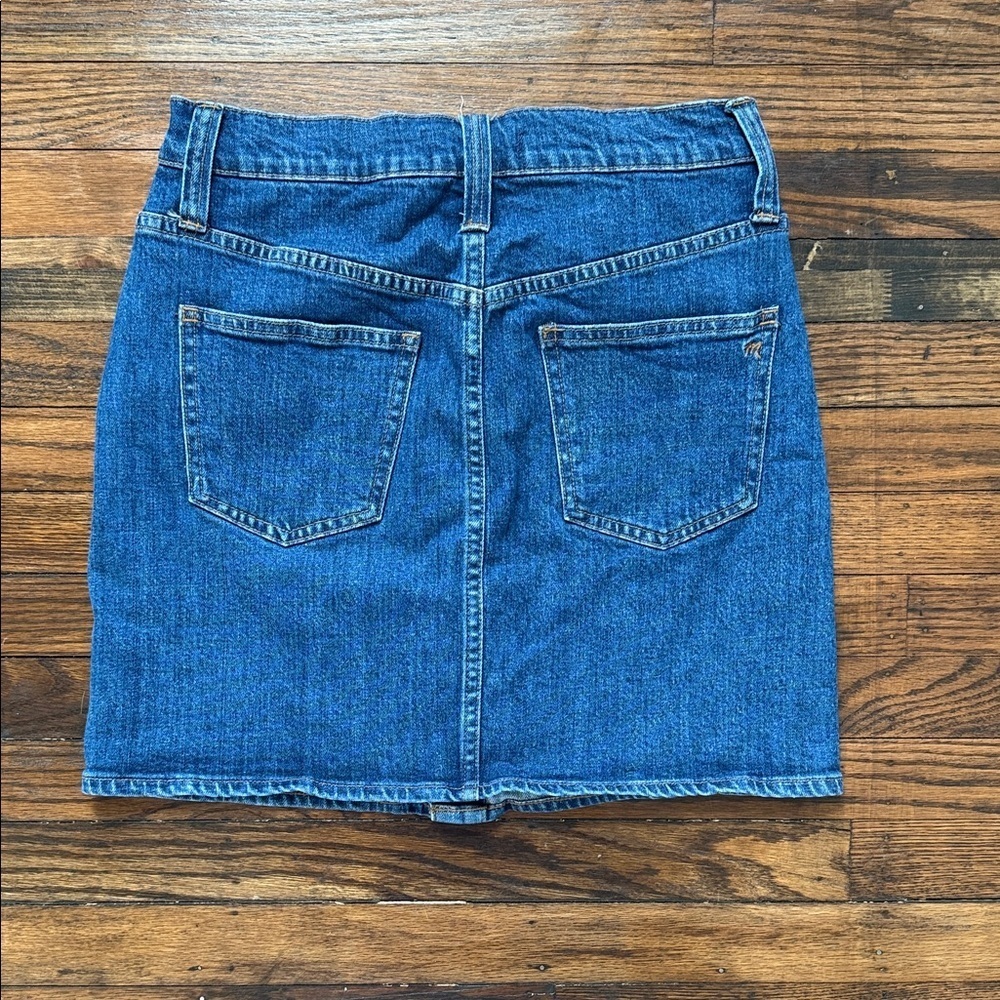 Madewell Blue Denim Button Front Mini Skirt Size 27 - Picture 6 of 8